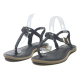 SPERRY Womens Black Leather Strappy Sandals UK 6 Comfortable Summer Shoes