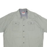 WRANGLER Mens Green XL Cotton Shirt Casual Short Sleeve Button Pocket