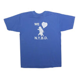 NATIONAL Mens Blue We Love N.T.B.D. Graphic T-Shirt L Short Sleeve Crew Neck