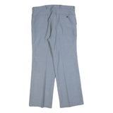 TREVIRA Mens Wool Blend Light Blue Regular Fit Straight Leg Trousers W34 L30