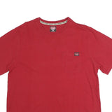 WRANGLER Mens Red T-Shirt XL Short Sleeve Crew Neck Cotton Pocket Casual