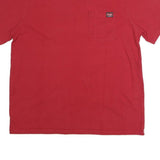 WRANGLER Mens Red T-Shirt XL Short Sleeve Crew Neck Cotton Pocket Casual