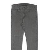 LEVI'S Mens Slim Grey Denim Cotton Blend Jeans W32 L28 Zip Closure