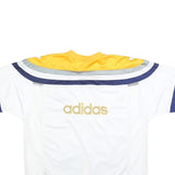 ADIDAS Mens White & Yellow Retro Zip Jacket M Polyester Blend Sportswear