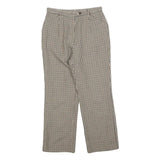 Womens Check Regular Fit Straight Leg Trousers W26 L24 Smart Casual Workwear