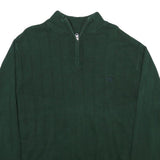 CHAPS Mens Green Jumper Patterned 1/4 Zip Basic Knit L Cotton Blend Casual