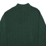 CHAPS Mens Green Jumper Patterned 1/4 Zip Basic Knit L Cotton Blend Casual