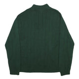 CHAPS Mens Green Jumper Patterned 1/4 Zip Basic Knit L Cotton Blend Casual