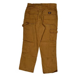 Dickies Double Knee Carpenter Trousers - 34W 30L Brown Cotton