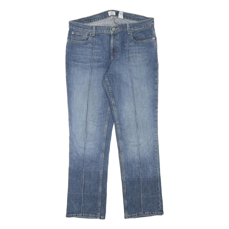 CALVIN KLEIN JEANS Womens Regular Fit Blue Denim Straight Cotton Blend W33 L29