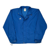 Adidas Windbreaker - Small Blue Polyester