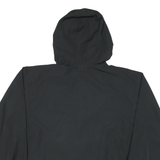 CHAMPION Mens Black Zip Hooded Outdoor Jacket S Polyester Blend Woven Plain