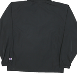 CHAMPION Mens Black Zip Hooded Outdoor Jacket S Polyester Blend Woven Plain