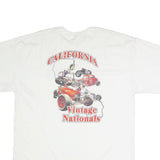 GILDAN Mens White Shasta Raceway Park Vintage Nationals Graphic T-Shirt XL Short