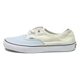 VANS Authentic Womens Low Top Trainers Cream & Blue Cotton Blend UK 5 Casual