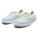 VANS Authentic Womens Low Top Trainers Cream & Blue Cotton Blend UK 5 Casual