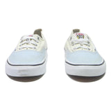 VANS Authentic Womens Low Top Trainers Cream & Blue Cotton Blend UK 5 Casual