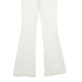 BAN-JARA Womens Regular Fit Flared Denim White Cotton Blend Zip W22 L32 Jeans
