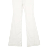 BAN-JARA Womens Regular Fit Flared Denim White Cotton Blend Zip W22 L32 Jeans