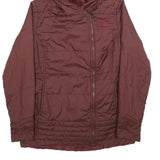 THE NORTH FACE Womens Maroon Red Reversible Hooded Jacket S Polyester Puffer