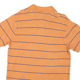 TOMMY HILFIGER Mens Orange & Blue Stripe Short Sleeve Polo Shirt M Casual Summer