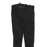 Womens Black Leather Slim Fit Zip Trousers W30 L28 Stylish Comfortable