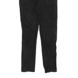 Womens Black Leather Slim Fit Zip Trousers W30 L28 Stylish Comfortable