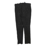 Womens Black Leather Slim Fit Zip Trousers W30 L28 Stylish Comfortable