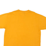 TOMMY JEANS Mens Yellow Graphic T-Shirt L Short Sleeve Crew Neck Logo Print
