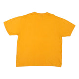 TOMMY JEANS Mens Yellow Graphic T-Shirt L Short Sleeve Crew Neck Logo Print