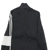 ADIDAS Womens Black & White Track Jacket UK 12 Polyester Zip Classic Sportswear