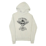 ST DIEGO Womens Cream California Choppers Cotton Blend Hoodie M Skull Print