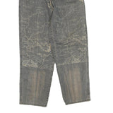 Womens Regular Fit Grey Cotton Blend Denim Jeans W30 L32 Zip Pockets