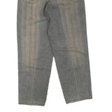 Womens Regular Fit Grey Cotton Blend Denim Jeans W30 L32 Zip Pockets