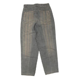 Womens Regular Fit Grey Cotton Blend Denim Jeans W30 L32 Zip Pockets