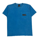 Dothan, Al Harley Davidson Graphic T-Shirt - Medium Blue Cotton