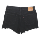 LEVI'S Womens Shorts Black Denim Cut-Off M W30 Button Fly Casual Style