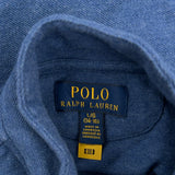 Polo By Ralph Lauren 1/4 Zip - Large Blue Cotton