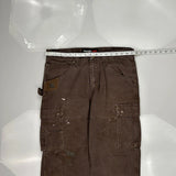 Riggs Workwear Wrangler Cargo Pants - 34W 32L Brown Cotton