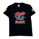 Baseball Hanes Single Stitch T-Shirt - Medium Black Cotton