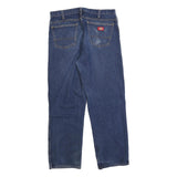 DICKIES Mens Blue Regular Fit Straight Denim Jeans W36 L32 Workwear Casual