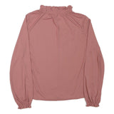 ZARA Womens Pink Basic Long Sleeve High Neck Top M Elegant