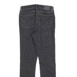 LEVI'S Womens Slim Black Denim Jeans W28 L30 Skinny Cotton Blend Zip