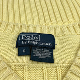 Age 6 Polo By Ralph Lauren Striped Sweater Vest - XS Yellow Cotton