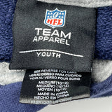 Age 10-12 New England Patriots Nfl Football Hoodie - Medium Navy Cotton