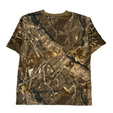 Mountain Ridge Camo T-Shirt - Medium Khaki Cotton