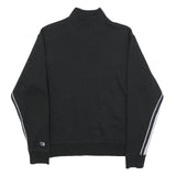 CHAMPION Mens Black & Grey Zip Jacket S Cotton Blend Sport Casual Lightweight