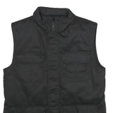 ARMY-TEX Mens Black Outdoor Jacket M Polyester Blend Plain Zip Utility Vest