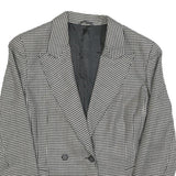 PENNY BLACK Womens Black & White Houndstooth Blazer Jacket UK 12 Wool Tailored