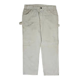 Dickies Double Knee Carpenter Trousers - 36W 30L White Cotton